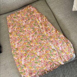 Showpo Floral Pink Skirt with Slit